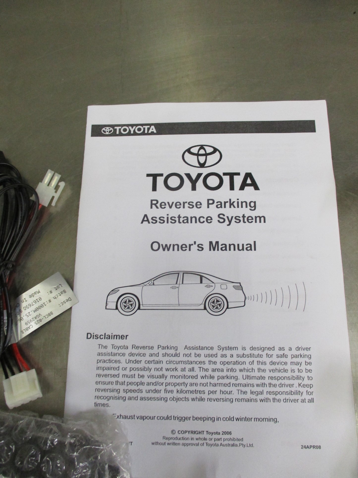 Toyota Corolla Genuine Rear Park Assist Kit New Part