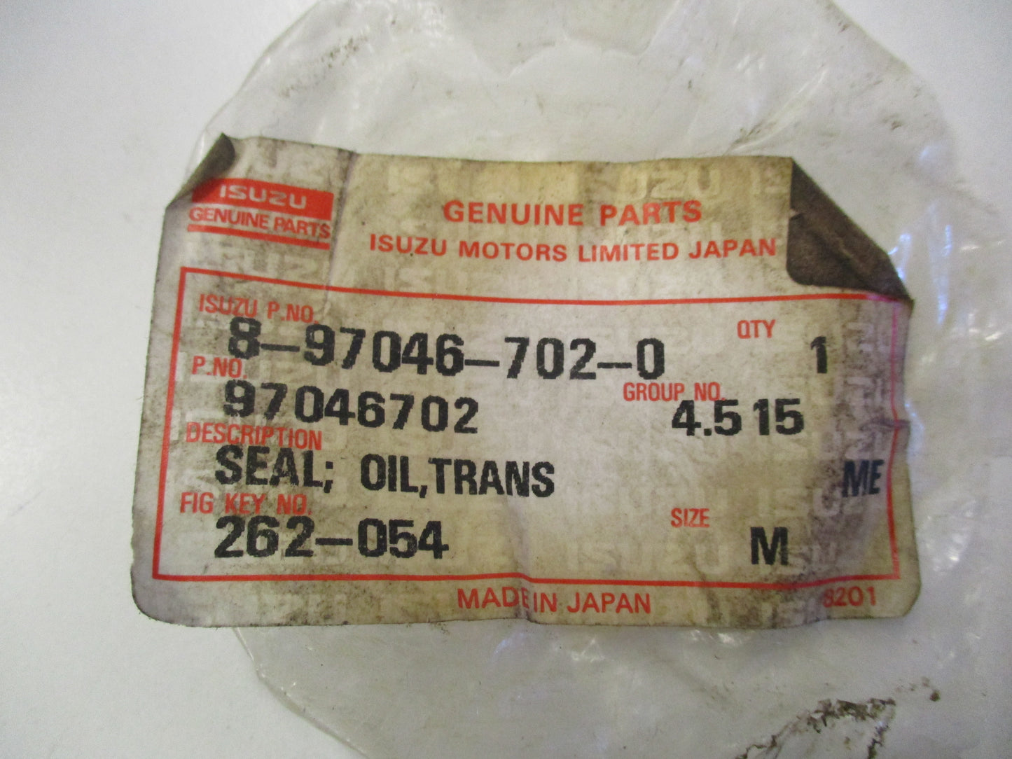 Isuzu Genuine Transfer Flange Oil Seal New