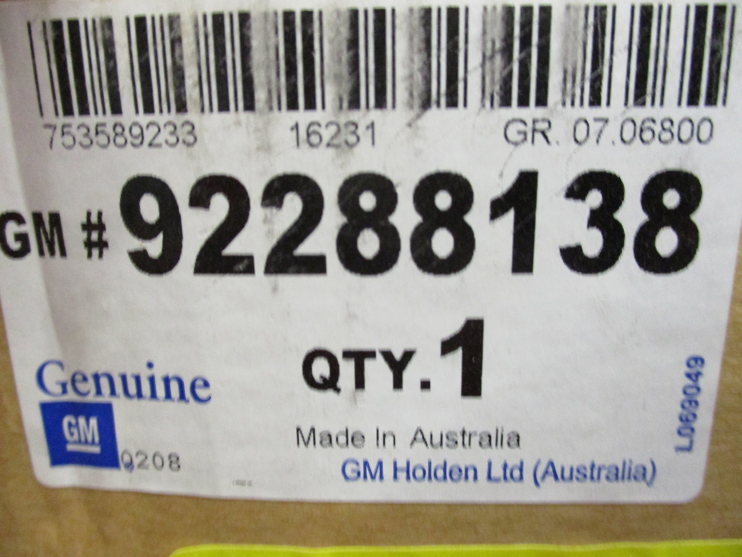 Holden Astra BK Hatch Genuine Tow Bar Kit (No Wiring Loom Or Ball) New Part