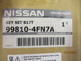 Nissan B17T Pulsar Genuine Key Barrel Lock Set 4 2 Keys New Part