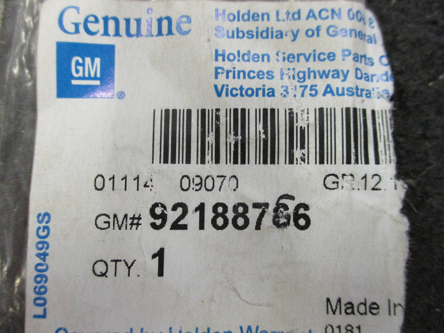 Holden VZ Commodore Genuine SVZ Tailgate Boot Emblem - New Part