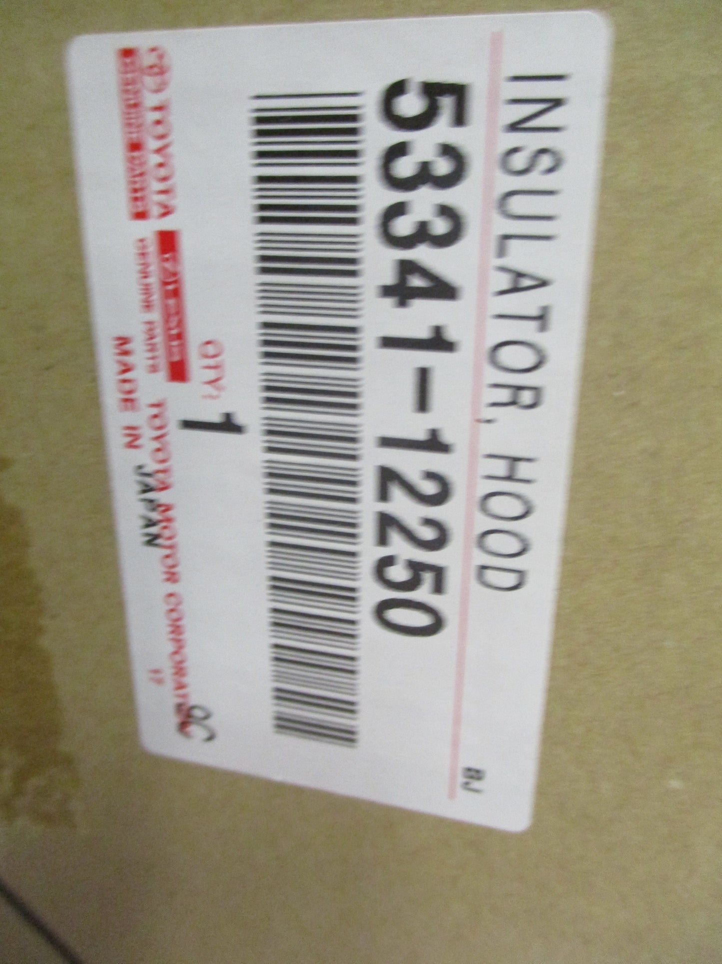 Toyota Corolla Genuine Hood Insulator New Part