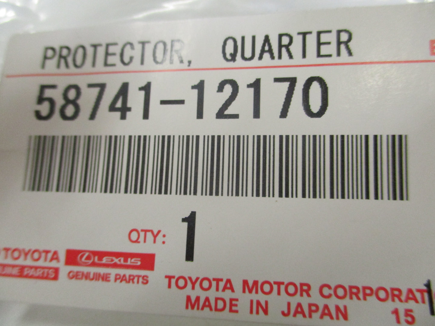 Toyota Corolla Genuine Front Right Hand Quarter Protector New Part