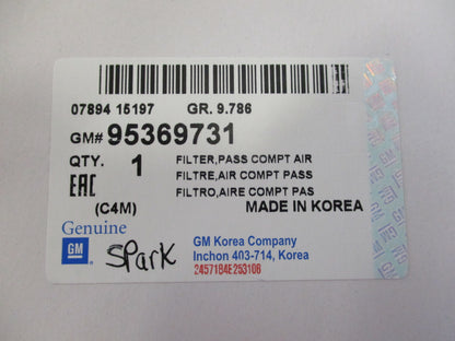 Holden Barina Spark 1.4 ltr Genuine Cabin Filter New Part