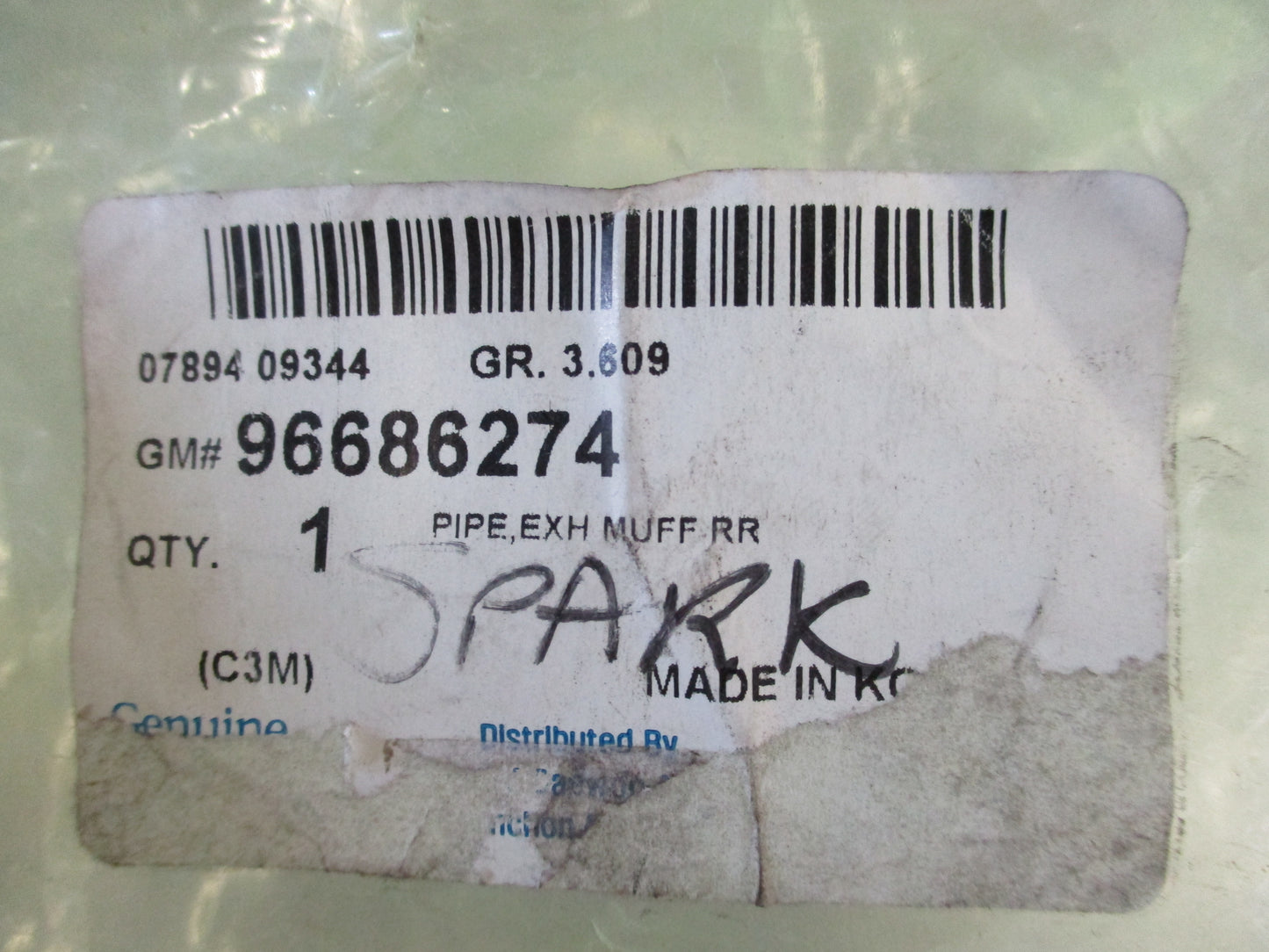 Holden Barina Spark Genuine Exhaust Muffler Rear Pipe Round Type New Part