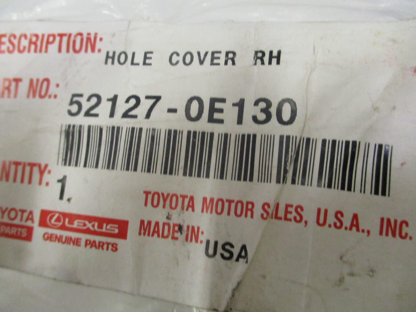 Toyota Kluger Genuine Right Front Bumper Hole Cover New Part