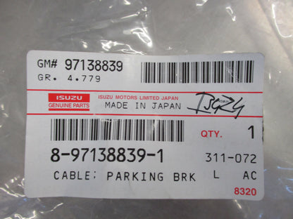 Holden Rodeo 4X4 Genuine Left Hand Rear Parking Brake Cable New Part