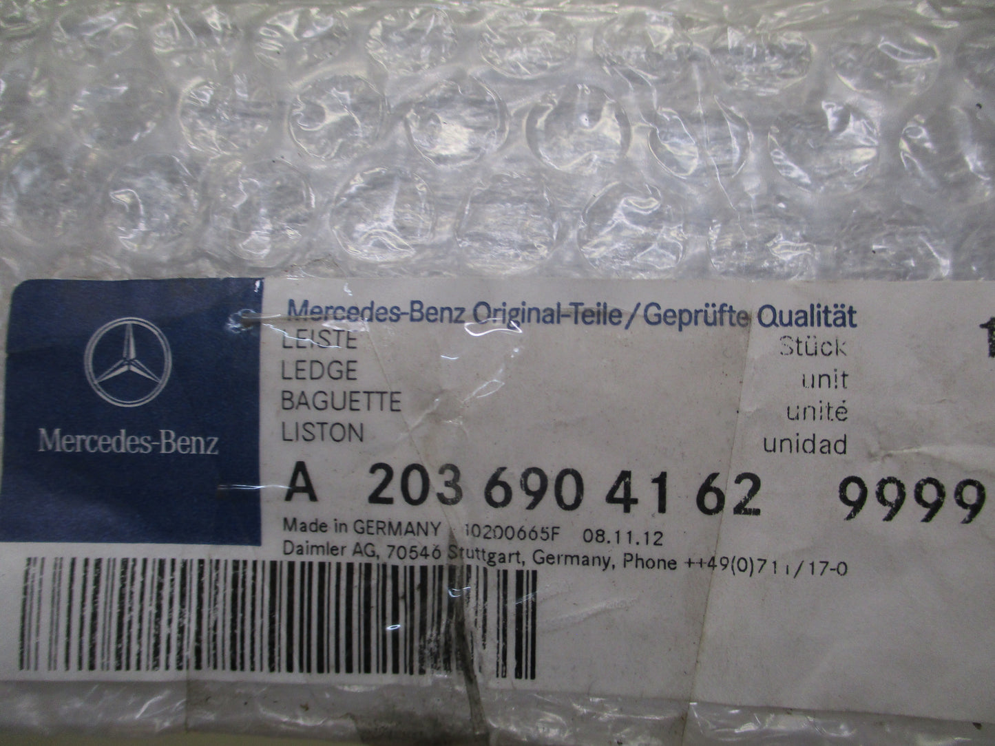 Mercedes Benz C-Class Genuine Body Side Moulding New Part