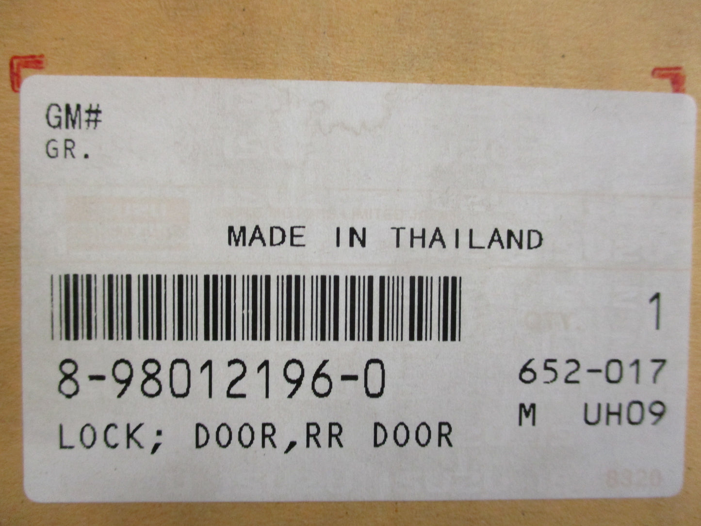 Holden RA Rodeo-RC Colorado Genuine Right Hand Rear Door Inner Assy New Part