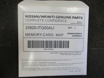 Nissan Y62 Patrol/R52 Pathfinder Genuine Navigation Memory SD Card New Part