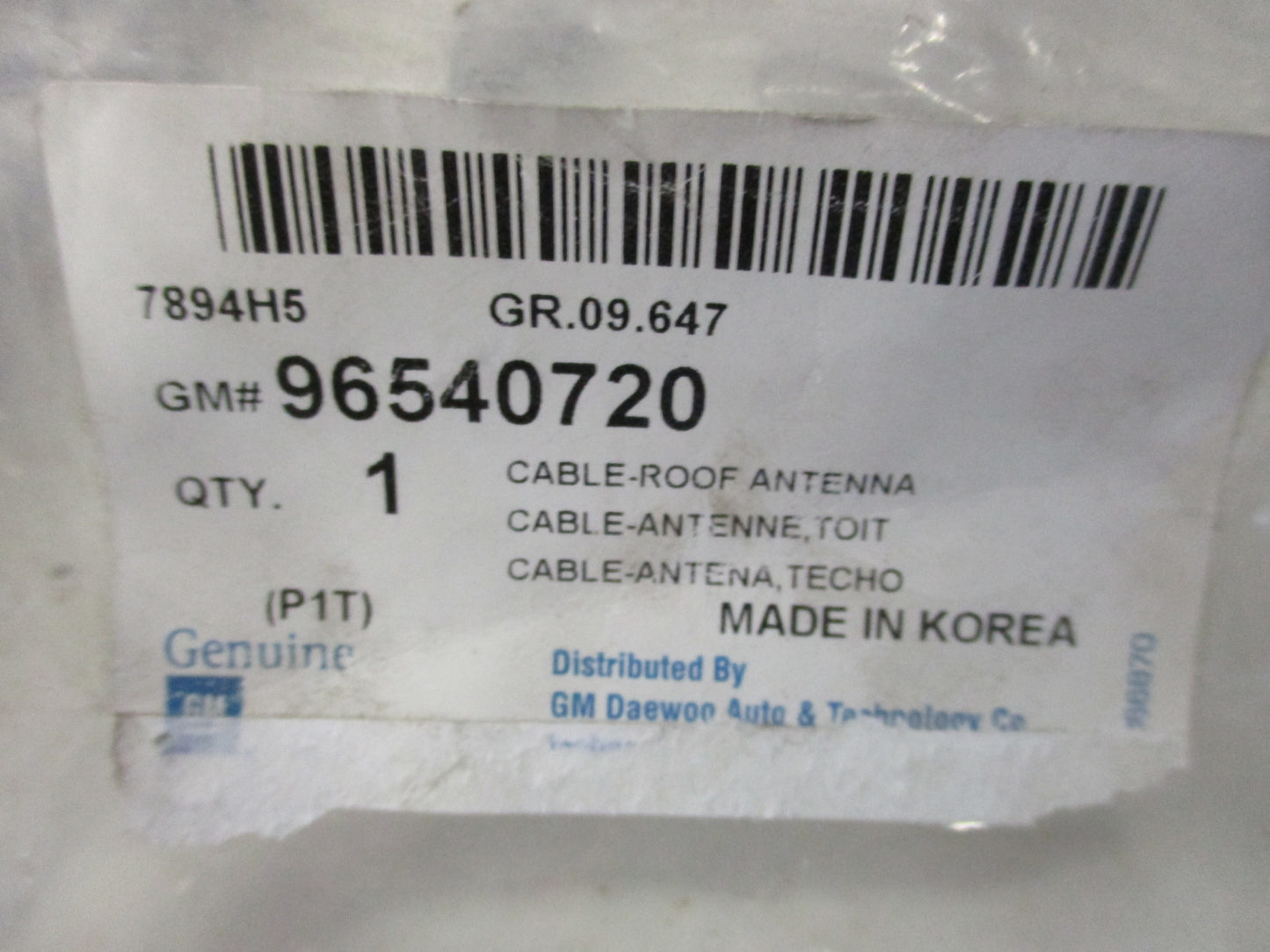 Holden Barina Genuine Radio Antenna Cable Roof Assy New Part