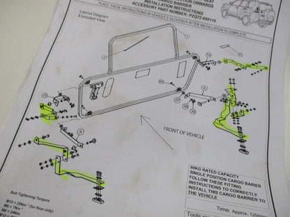 Toyota 150 Prado 7 Seater Variant  Genuine Cargo Barrier New Part