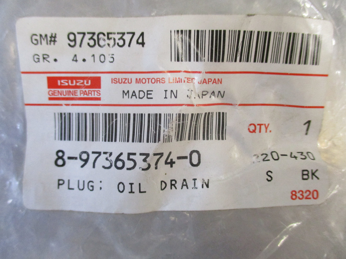 Holden Colorado Genuine Oil Drain Plug New Part