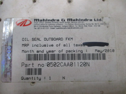 Mahindra Pick-Up Genuine FKM Outer Shaft Oil Seal New Part