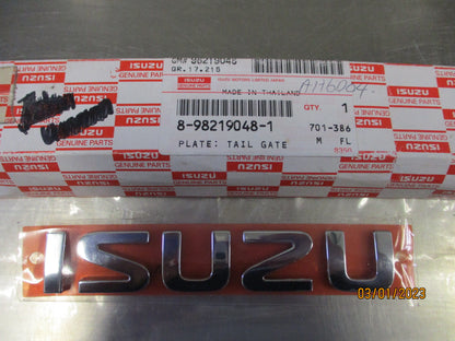 Isuzu MU-X Genuine Rear Chrome Tail Gate Emblem New Part