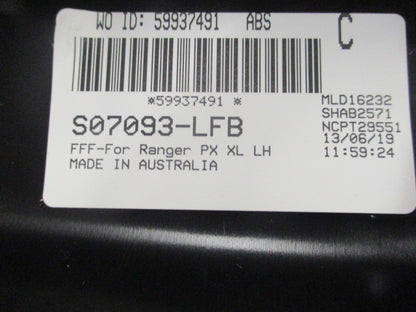 Ford PX XLT Genuine Black Front Flare Extension Pair New Part