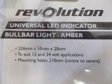 Revolution Universal Amber LED Bullbar Indicator Light New Part