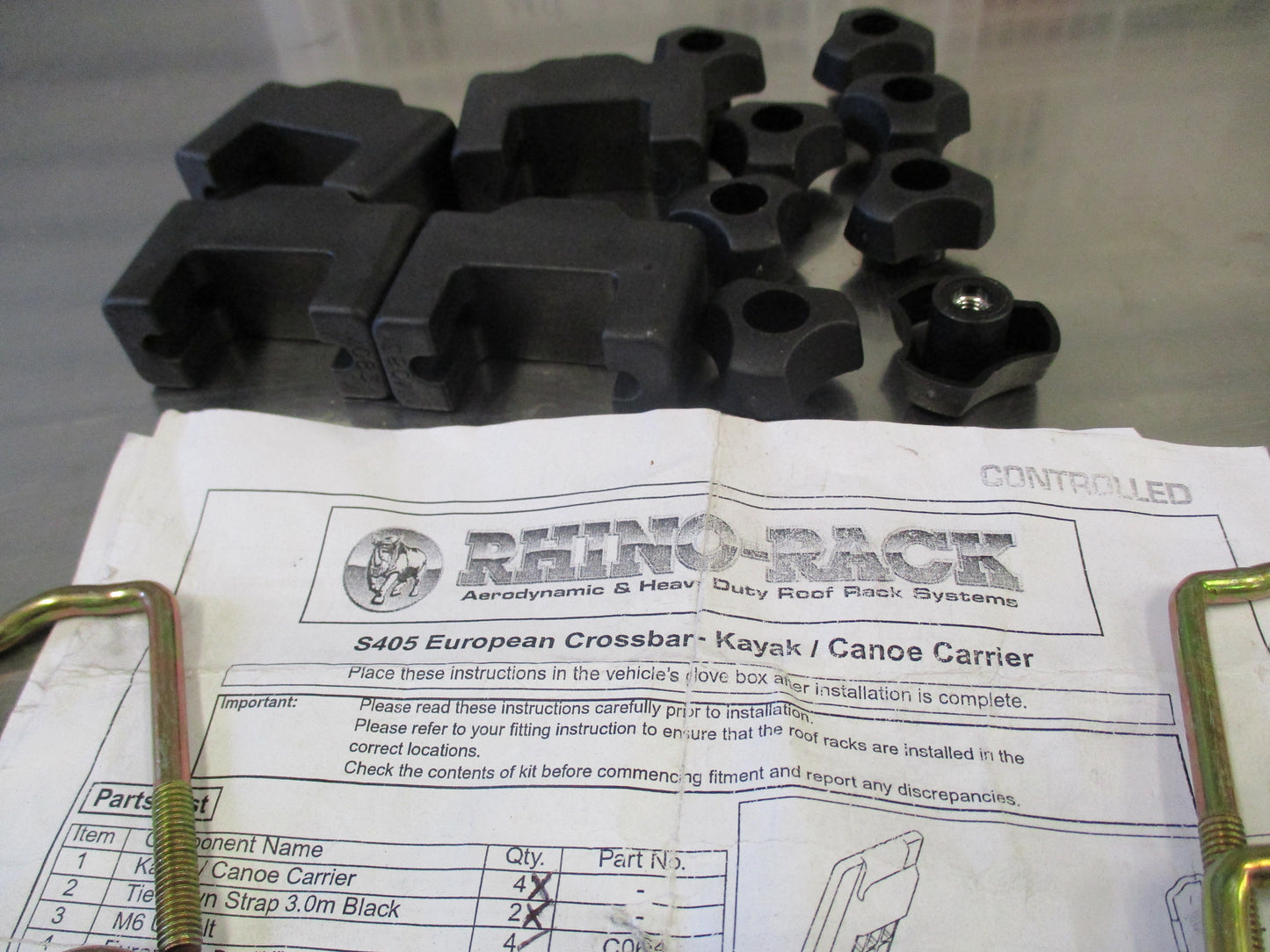 Rhino Rack Euro Fitting Kit New Part
