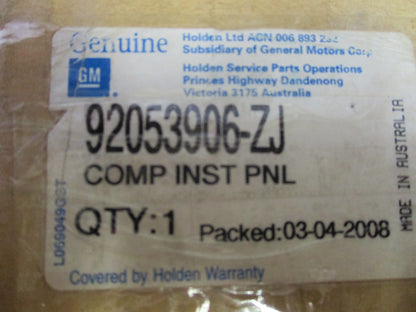 Holden Commodore Genuine Light Blue Graphite Glove Box Lid New Part