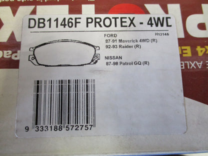 Protex Rear Brake Pad Set Suits Nissan Patrol Y60-Ford Maverick New Part