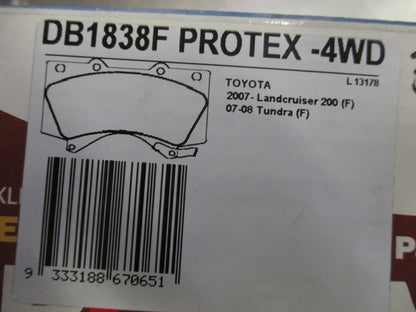 Protex Front Brake Pad Set Suits Toyota Landcruiser 200-Tundra New Part