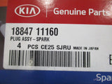 Kia Optima/Sorento Genuine Set of 4 Spark Plugs Iridium New Part