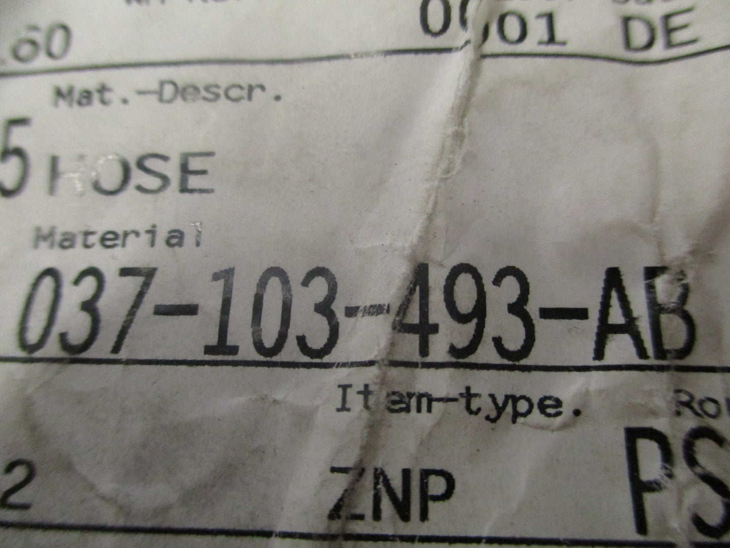 Volkswagen Mark 3 Genuine Breather Hose Pipe New Part