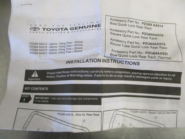 Toyota Hilux Genuine Alloy Tray Ladder Rack New Part – Half Price Parts ...