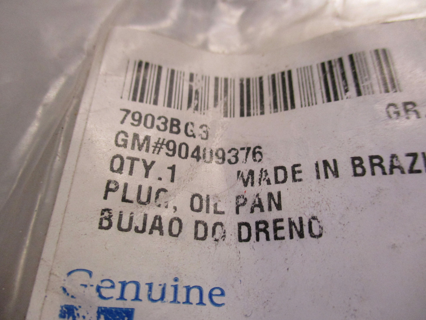 Holden-Saab 9000 Genuine Oil Sump Plug New Part