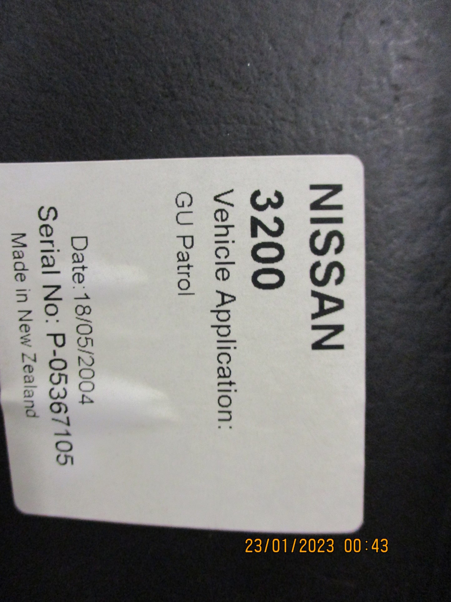 Bushranger Rear Cargo Rubber Mat Suits Nissan GU Patrol New Part