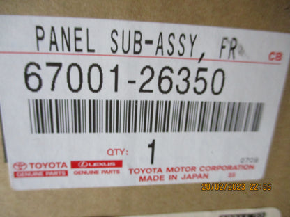 Toyota Hiace Genuine Right Hand Front Door Panel New Part