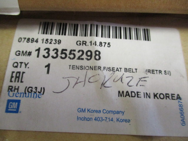 Holden JH Cruze Genuine Seat Belt Tensioner New Part
