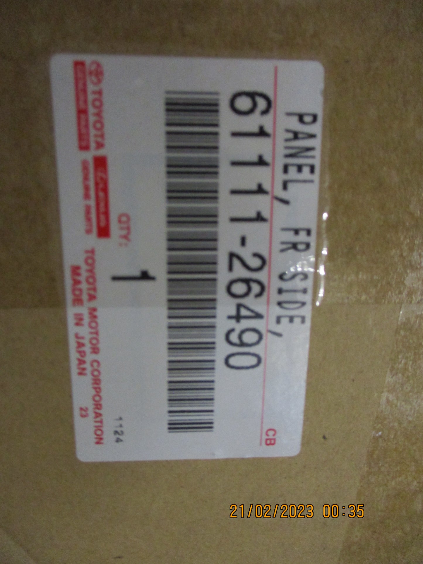 Toyota Hiace Genuine Right Hand Front Outer Sliding Door Panel New Part