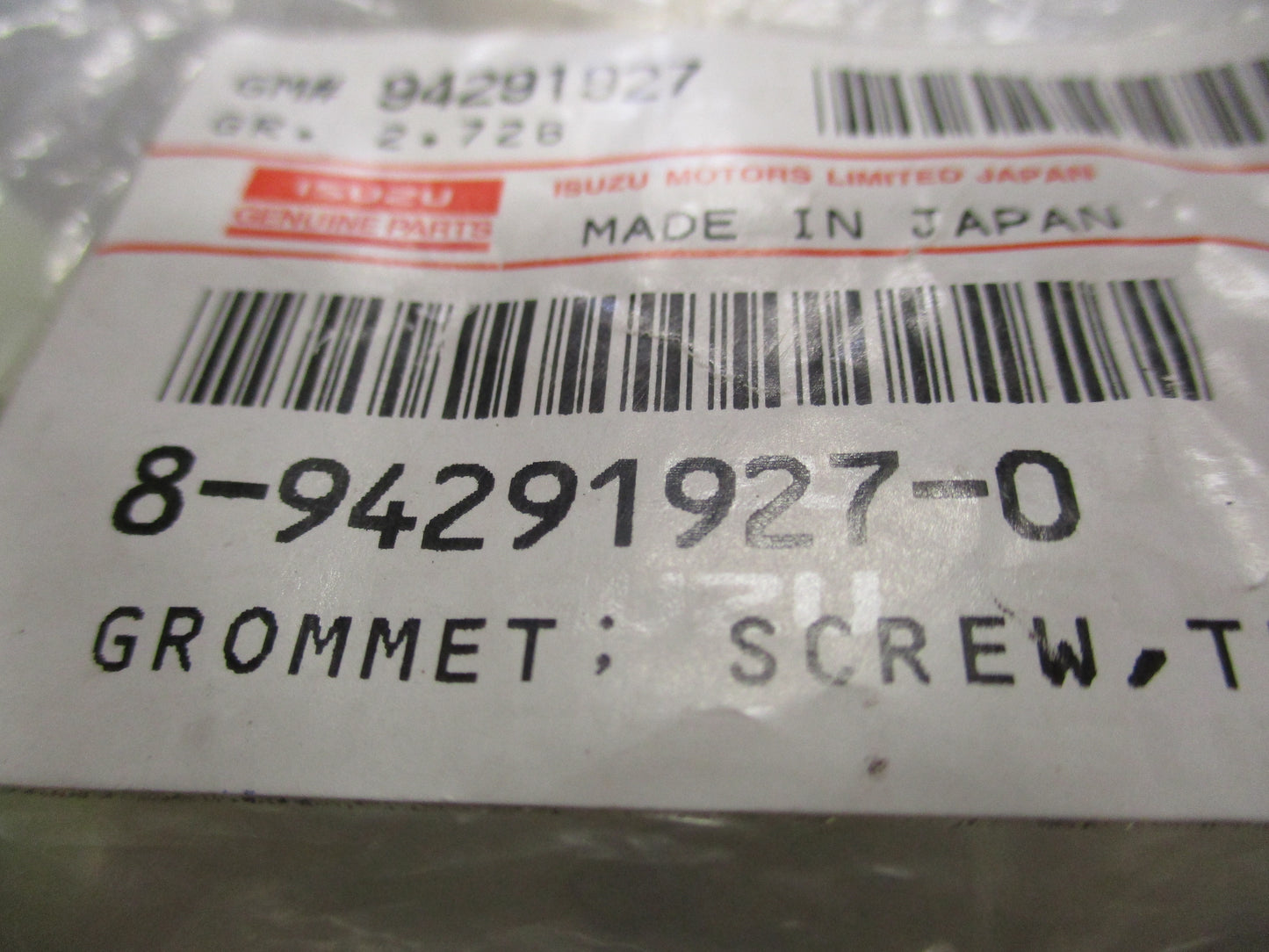 Isuzu NPR Genuine Radiator Grille Screw Grommet New Part