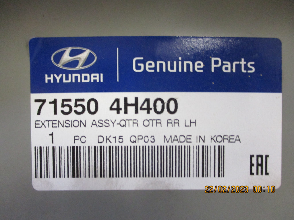 Hyundai I-max Genuine Left Hand Rear Extension QTR Outer Panel New Par ...