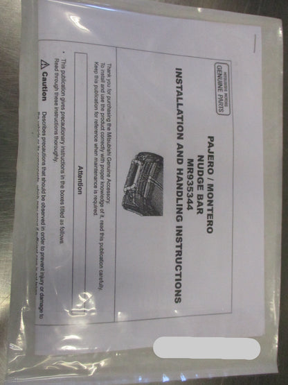 QLD Bull Bars Alloy Nudge Bar Kit Suits Mitsubishi NS-NT Pajero New Part