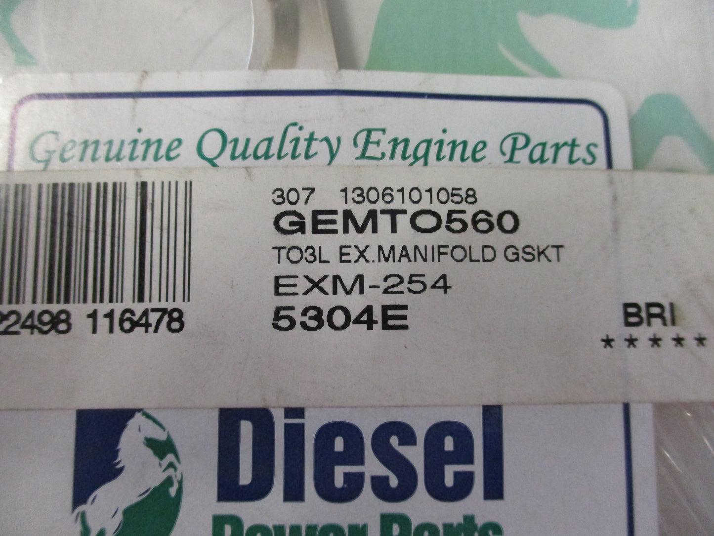 Diesel Power Parts Exhaust Manifold Gasket 3L New Part