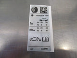 Holden VE Series 2 Genuine Tyre Guide Decal New Part