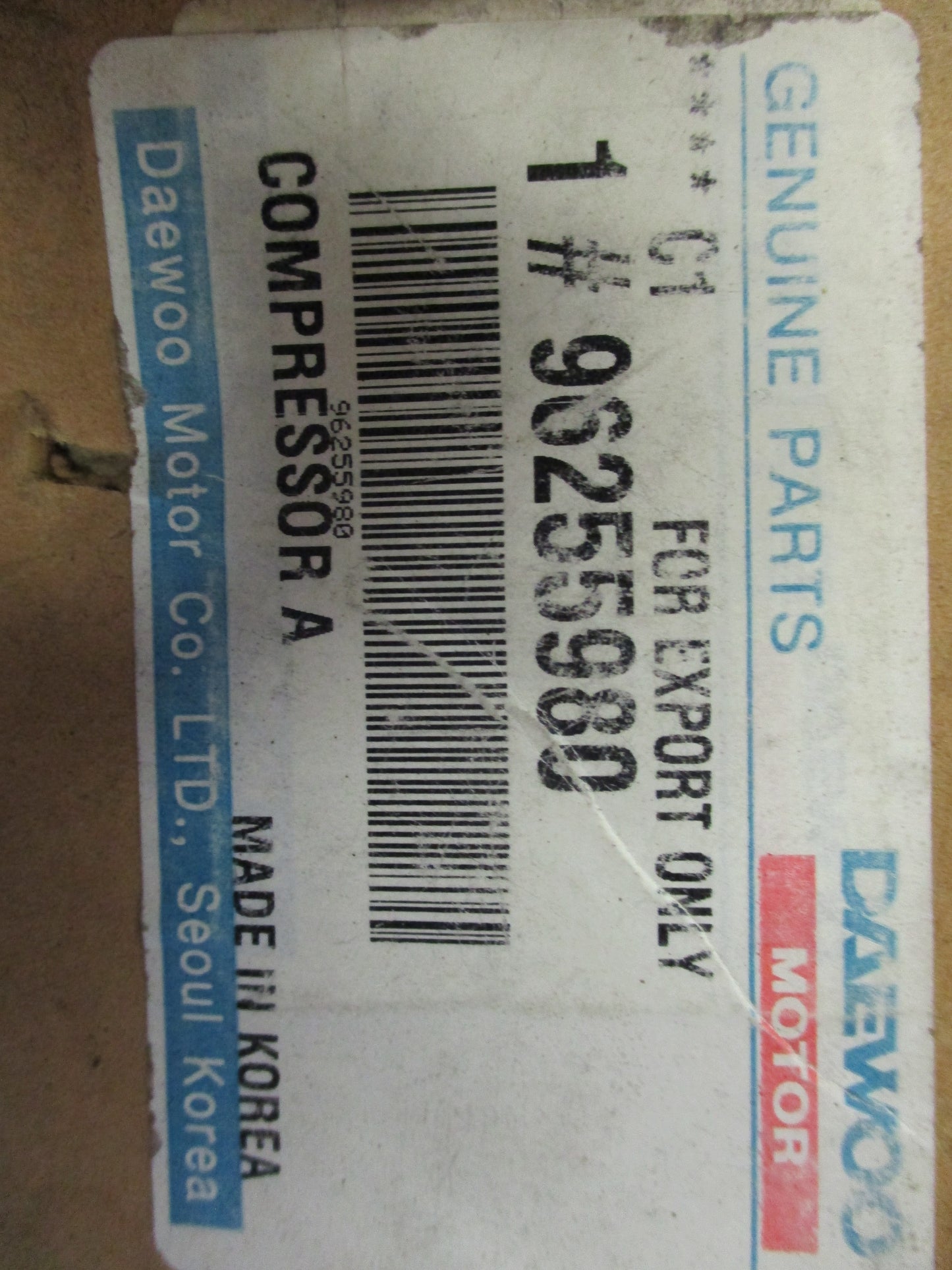 Daewoo Larnos Genuine A/C Compressor New Part