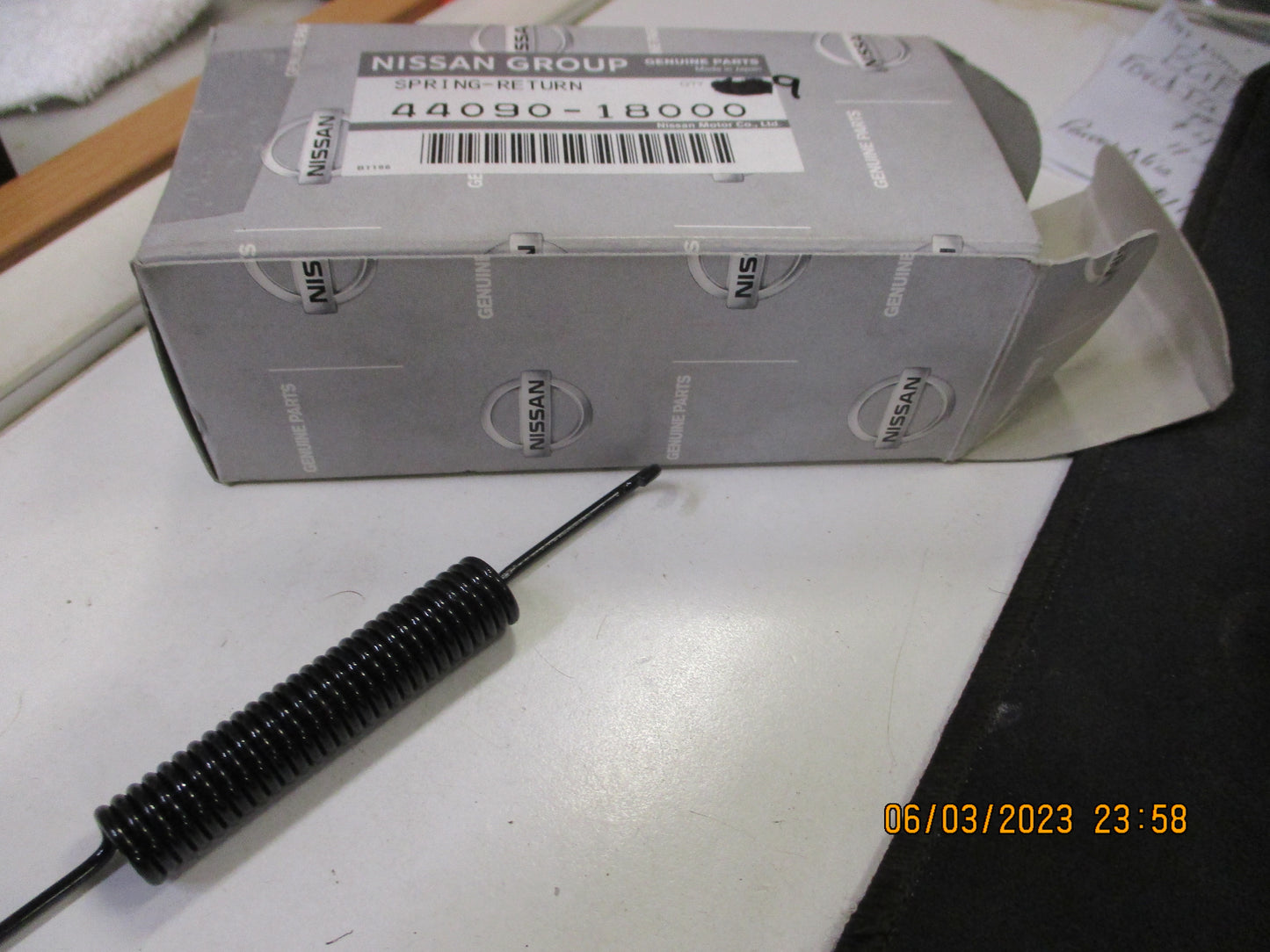 Datsun/Nissan 1200 Genuine Rear Brake Return Spring New Part