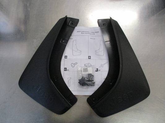 Mopar Jeep Cherokee Genuine Moulded Mud Flaps Rear New Part