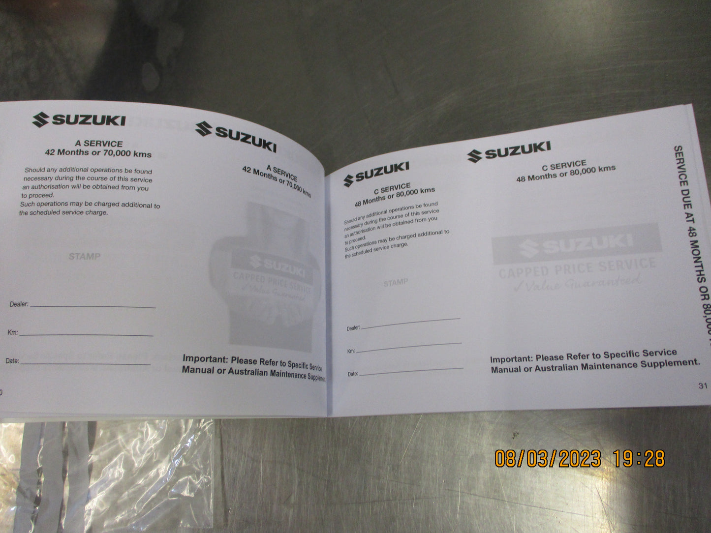 Suzuki Swift Genuine Warranty And Service Manual New Part