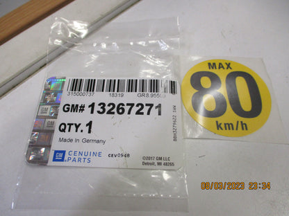 Holden Genuine Spare Tyre Speed Label New Part