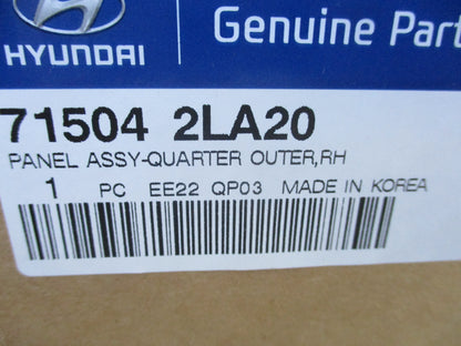 Hyundai Elantra Genuine Right Hand Rear Quarter Panel Assembly New Part