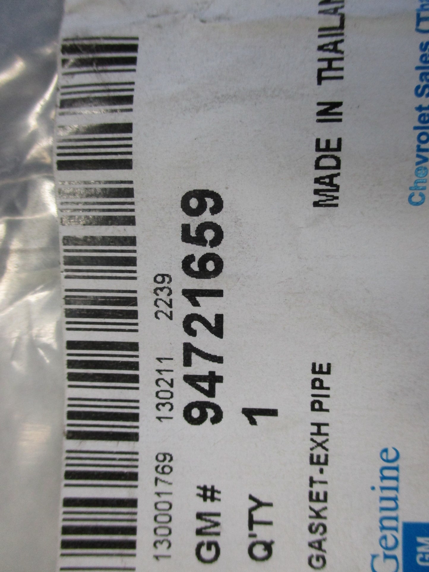 Holden Colorado Genuine Exhaust Pipe Gasket New Part