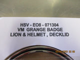 Holden HSV WM Grange Genuine Boot Lion Helmet Emblem New Part