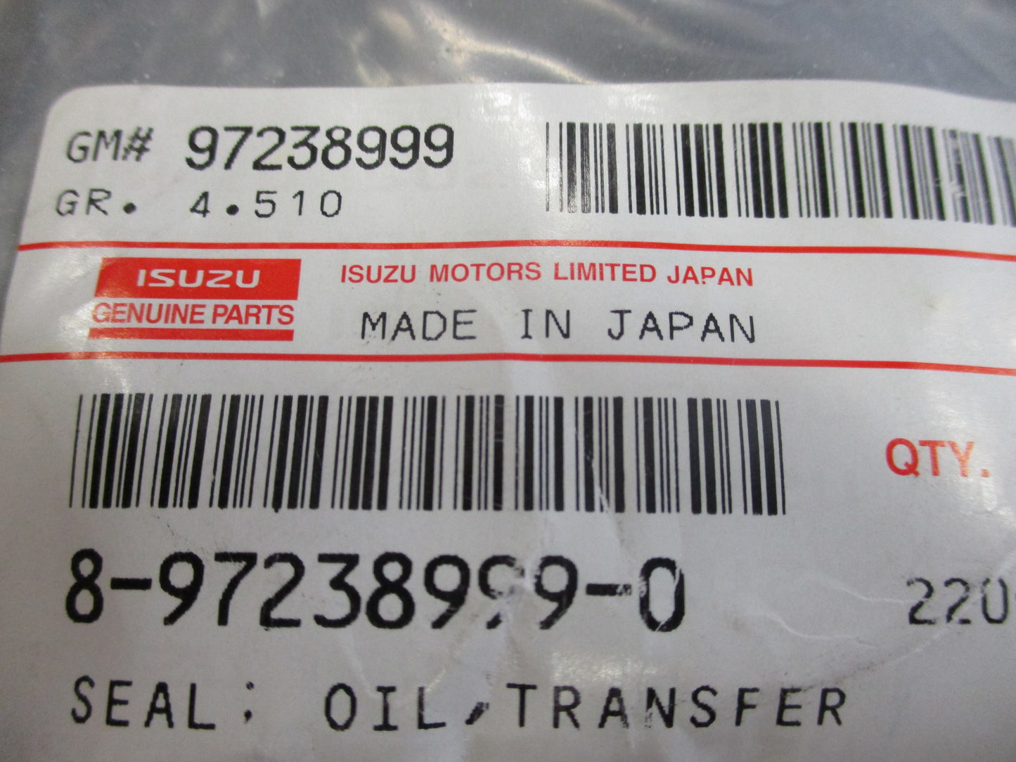Isuzu D-Max Genuine Transfer Case Oil Seal New Part