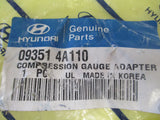 Hyundai IMax/ILoad Genuine Compression Gauge Adapter New Part