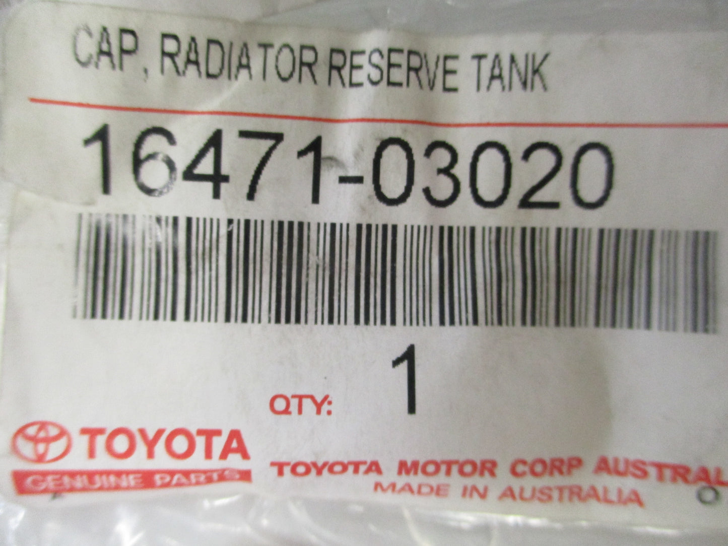 Toyota Camry/Aurion Genuine Reserve Tank Cap New Part