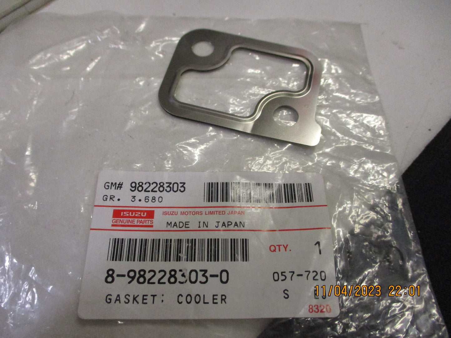 Isuzu D-Max 4JA1 Genuine EGR Gasket New Part